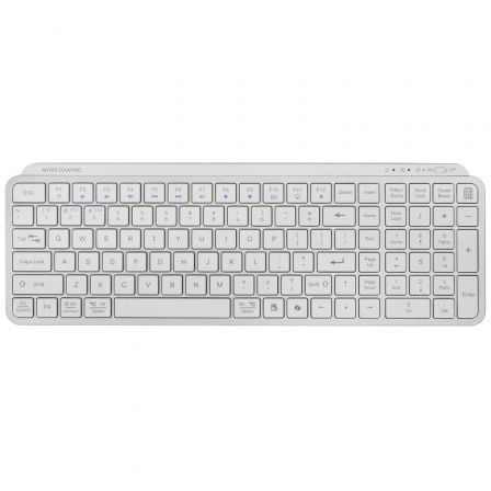 Teclado Compacto Inalámbrico Mars Gaming MK-SILENKEYS/ Blanco